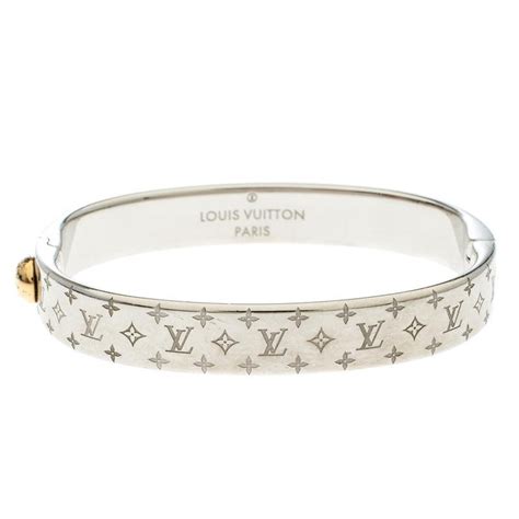 louis vuitton silver bangle|louis vutton braclets.